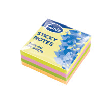 Бумага для заметок с липким слоем neon 76x76мм 4 цв. 320л. 91028 (12/72)