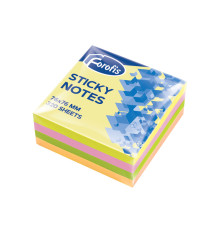 Бумага для заметок с липким слоем neon 76x76мм 4 цв. 320л. 91028 (12/72)