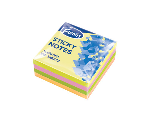 Бумага для заметок с липким слоем neon 76x76мм 4 цв. 320л. 91028 (12/72) Бумага для заметок с липким слоем neon 76x76мм 4 цв. 320л. 91028 (12/72)