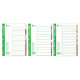 Indexuri plastic A4, 5culori, nenumerotate FO20441(25/250)