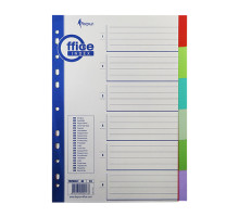 Разделители пластиковые А4, 6 цветов, ненумерованные FO20443(10/250)