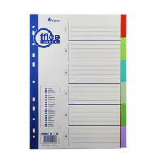 Indexuri plastic A4, 6 culori, nenumerotate FO20443(10/250) Indexuri plastic A4, 6 culori, nenumerotate FO20443(10/250)