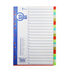 Indexuri plastic A4, 20 culori, nenumerotate FO20445(25/100) Indexuri plastic A4, 20 culori, nenumerotate FO20445(25/100)