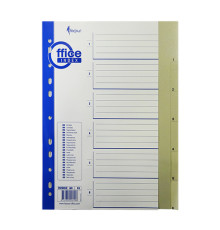 Indexuri plastic A4, numerotate 1-6 MAXI FO20450 (10/250)