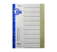 Indexuri plastic A4, numerotate 1-10 MAXI FO20451 (10/125)