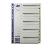 Indexuri plastic A4, numerotate (15-1) FO20474(10/125)