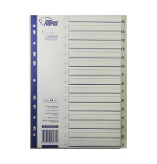 Indexuri plastic A4, numerotate (15-1) FO20474(10/125)