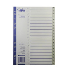 Indexuri plastic A4, numerotate (20-1) FO20475(10/100)