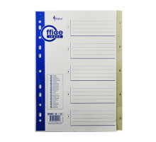 Indexuri plastic A4, numerotate (1-5) FO20401(10/250)
