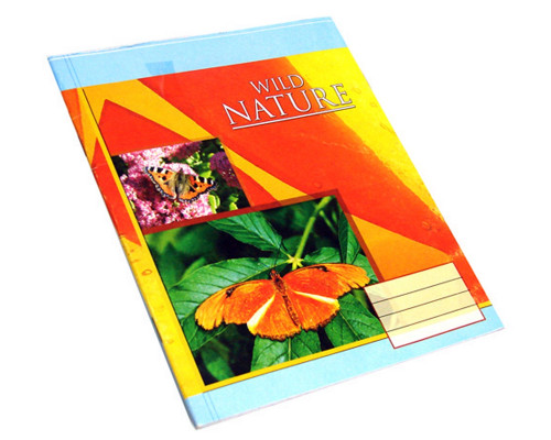 Тетрадь 24 листов картонная обложка клетка, P*1398 (100)