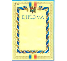 Diploma fara linii cu chenar albastru N-004