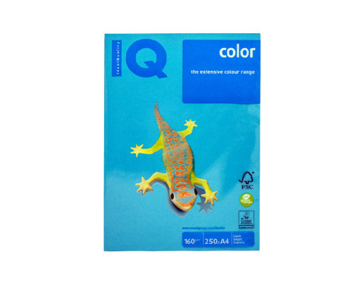 Бумага A4 ярко-голубая "IQ-Color"160g/m, 250л, AB48 Бумага A4 ярко-голубая "IQ-Color"160g/m, 250л, AB48
