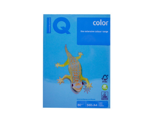 70921Hirtie p/u imprimanta A4 albastru aprins"IQ-Color"80g/m, 500foi, AB48