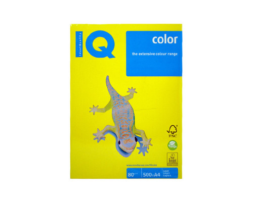 Бумага А4 канареечно-желтая "IQ-Color"80g/m2, 500л, CY39