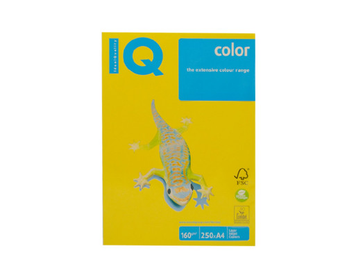 70929 Hirtie p/u imprimanta A4 galben aprins "IQ-Color"160g/m, 250foi, SY40