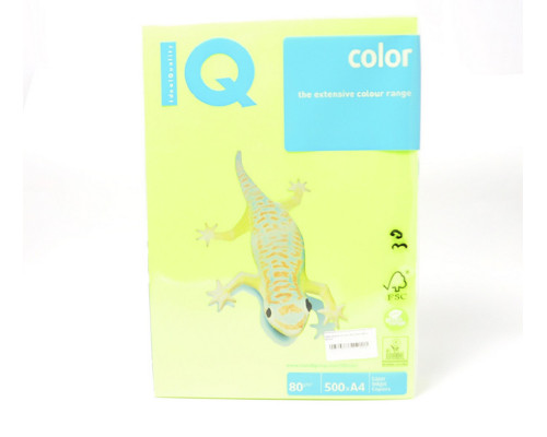 Бумага А4 зелено-неоновая "IQ-Color" 80g/m2, 500л, NEOGN