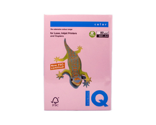 Hartie p/u imprimanta A4 roz pal "IQ-Color" 80g/m2, 500foi,OPI74 500 file