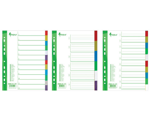 Разделители картонные А4, 6 цветов, ненумерованные FO20482 (40/160)