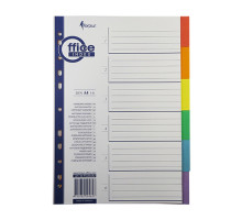 Indexuri carton A4, 6 culori, nenumerotate FO20482 (40/160)