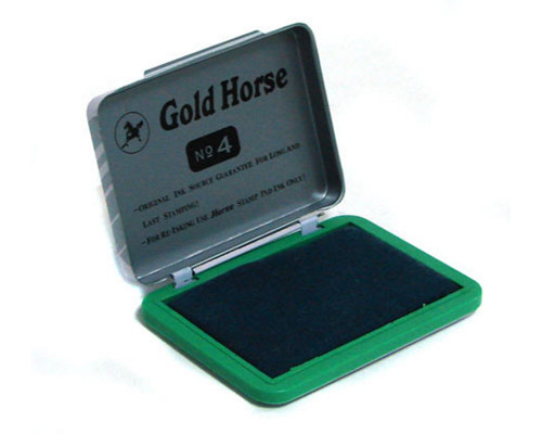 Штемпельная подушка №4 (7*5) Gold Horse зеленая Штемпельная подушка №4 (7*5) Gold Horse зеленая