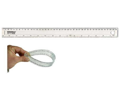 Rigla 40cm, plastic transparent 9031 SOZ (24/288)