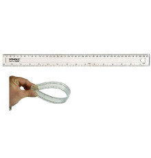 Rigla 40cm, plastic transparent 9031 SOZ (24/288)