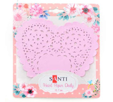 Set servetele inimioara, culoare roz, 12 buc 741690