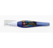 Ручка с рассыпным глиттером, голубой, 10г. 411743 (10)