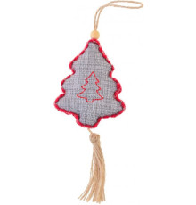 Подвеска "Елочка", серая, 16 см 973482 (20)