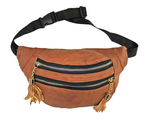 Geanta de talie "Banana" maro 050 (12)