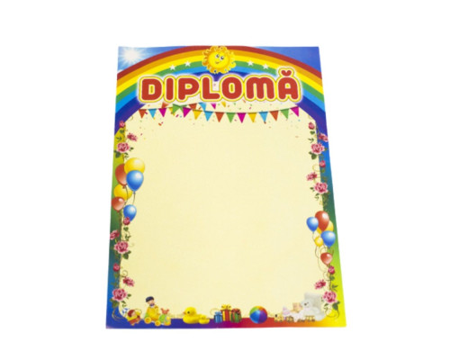 7207316 Diploma А4 p/u prescolari cu curcubeu D18