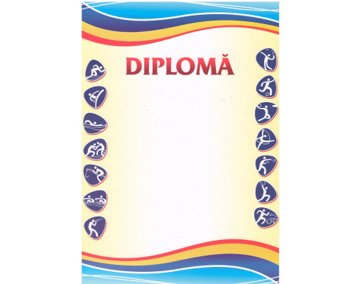Diploma A4 Sport cu tricolor pe orizontala S19 (100)