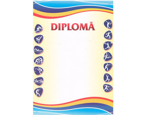 707404 Diploma A4 Sport cu tricolor pe orizontala S19 (100)
