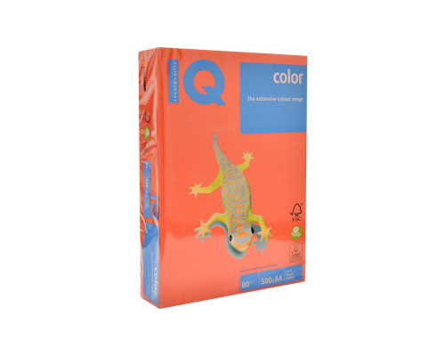 71546 Бумага А4 кораллово-красная,"IQ Color" 80g/m2, 500л, CO44