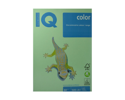 Бумага A4 бледно-зеленая "IQ Color"80g/m2, 500 л, MG28