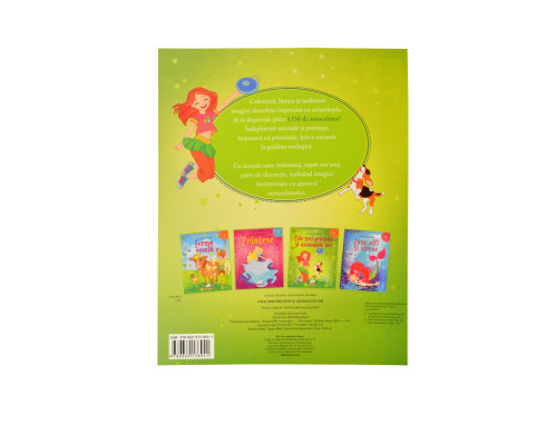 Cele trei prietene si animalele lor. 1150 Autocolante + mozaic. N*8941