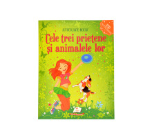 Cele trei prietene si animalele lor. 1150 Autocolante + mozaic. N*8941