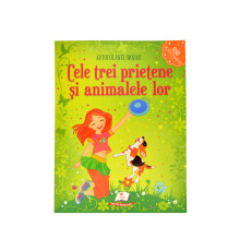 Cele trei prietene si animalele lor. 1150 Autocolante + mozaic. N*8941