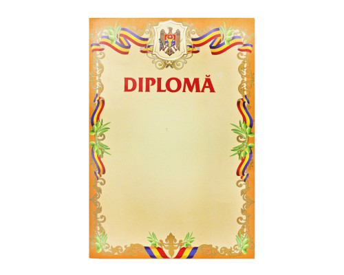 Diploma А4 cu chenar oranj U02 (100)