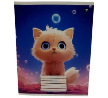 Тетрадь с твердовой обложкой 12 листов узкая линия, P*2517 (100)