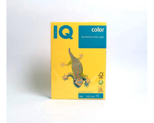 70004 Бумага А4 канареечно-желтая "IQ-Color"160g/m2, 250л, CY39