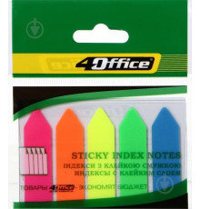 Indecsi colorati din plastic, culori fluorescente, "sageti" 12x44mm 5x20foi 4-426, 4Office (50)