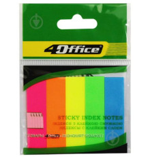Indecsi colorati din plastic, culori fluorescente, 12x50mm 5x30foi 4-435, 4Office (50)