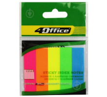 Indecsi colorati din plastic, culori fluorescente, 12x50mm 5x30foi 4-435, 4Office (50)