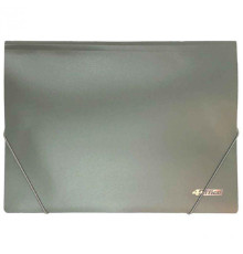 Mapa elastic gri A4 4-224-08 4Office (30/240)