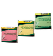 Hirtie notite cu lipici 76*76mm 3 culori 100 foi, 4Office 4-423-8 (12/288)