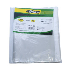 Folii A4+ PP, 40mic lucioase ECO, 100buc, 4-201, 4 OFFICE (20)