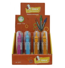 Циркуль металл., 120мм в пластиковом тубусе, ассорти Умка ЦР01(24)