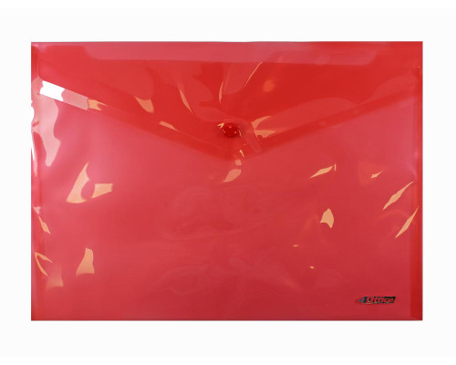 Папка с кнопкойA4, прозр. цв. в ас. 4-208 4-Office (12/360)