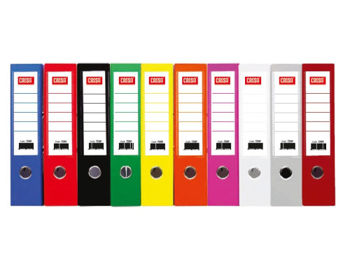 Папка-регистратор А4 75mm, ПП/бумага, красная, CASSA 7280 (25)